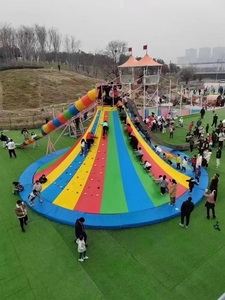 YUHualong Nouveau Design Toboggan en Corde Volcanique Équipement <span class=keywords><strong>d</strong></span>'Amusement Non Motorisé en PVC Gonflable pour Utilisation Extérieure 100-500kg - Product Image 4