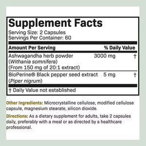 男性用拡大用アシュワサンダ根サプリメントを使用したハーブ男性用強化カプセル - Product Image 2