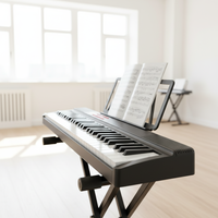 Portable 61-Key Foldable Electronic Digital Piano Keyboard Rechargeable Lightweight Semi-Weighted 127 Rhythms Dual-Tone