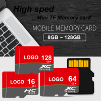 Harga Grosir Kartu Memori Plastik Original Logo Custom 64GB TF Kecepatan Tinggi Kartu SD U3 A1 Kelas 10 Ponsel Kamera Laptop