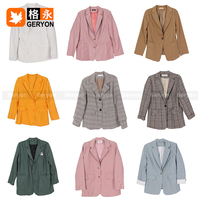 Geryon Vintage Ukay Jaket Mantel Bisnis Wanita Bekas Grosir Pakaian Bekas Wanita Setelan Panjang Musim Dingin Bersih dalam Bal