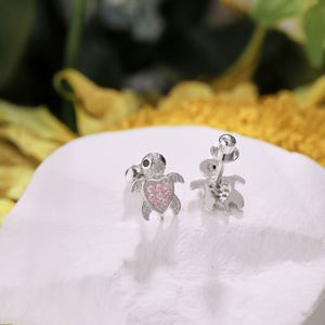 Nouveauté Dylam, boucles d'oreilles clous hypoallergéniques sans nickel en argent sterling 925, tortue de mer, enfant, cercle, zircone cubique 5A - Product Image 6