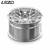 Jantes tout-terrain LSDZ 20x9.0 Flow Formed 6x139.7 ET15 CB 106.1 en alliage noir satiné pour Toyota Hilux Prado Ranger