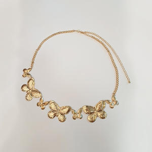 Chaîne de taille papillon en alliage de zinc doré et blanc, chaîne de corps simple couche pour femme, usage quotidien - Product Image 3