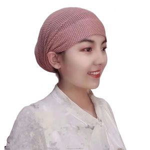 Pañuelo de malla musulmán de 4 colores para mujer, pañuelo de cabeza moderno, pañuelo instantáneo, color liso, transpirable, ecológico, adecuado para - Product Image 1