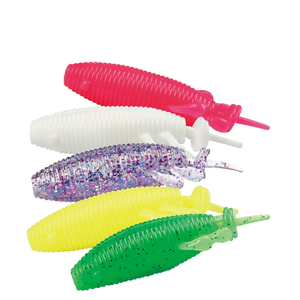 Señuelo de Silicona Suave Byloo <span class=keywords><strong>Twin</strong></span> Tail para Pesca en Superficie, para Marlin, Lucio y Bacalao - Uso en Pesca en Hielo, 8cm con Anzuelos - Product Image 1