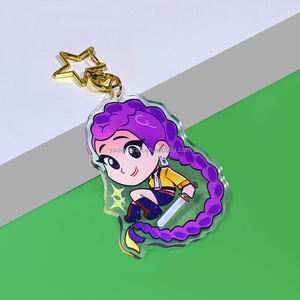 Kpop merch <span class=keywords><strong>Keychain</strong></span> Thợ Săn Quỷ huntrix saja Acrylic quyến rũ phim hoạt hình Keyring cho ba lô độc đáo K-POP Fan Quà Tặng tùy chỉnh - Product Image 3