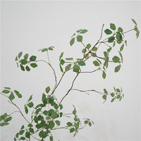 Chinesischer Künstlicher Pflanzenranken-Zweig mit Kwan-Yin-Lotusblättern, Zen-inspiriertes Hochzeitsblumenarrangement, Plastikblumen 100-200cm
