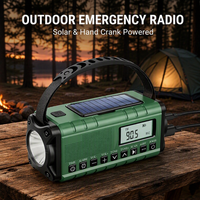 Handkurbel-Notfallradio AM/FM 10000mAh/37000mWh NOAA Wetterradio |   Automatische Scan-Taschenlampe SOS-Alarm Backup-Batterie Outdoor