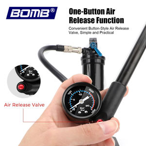 Bomba de Bicicleta Portátil BOMB con Manómetro y Botón de Liberación de Aire, 300 PSI, Bomba de Aire para Suspensión Delantera y Trasera - Product Image 5