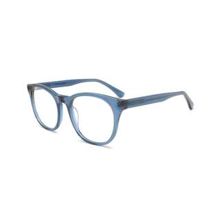 Montura de gafas de lectura de titanio puro de calidad óptica Unisex, montura azul y negra, precio al por mayor, monturas de gafas - Product Image 3