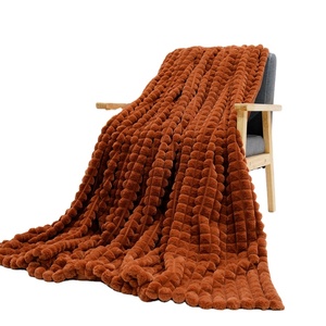 Comfort Luxury Jacquard Rabbit Faux Fur <strong>Throw</strong> Blanket <strong>for</strong> <strong>Couch</strong> Living Room - Product Image 1
