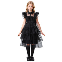 Damen Halloween Cosplay Kostüm Mehrlagiges Tüllkleid Damen Polyester Rot Schwarz Retro Party Faschingskostüm Übergröße Großhandel