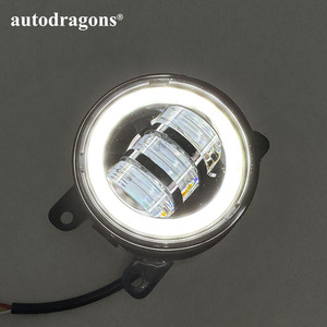 Feux de brouillard LED blancs 30W 6500LM 3,5 pouces 90 mm avec anneau lumineux DRL bicolore blanc/ambre, projecteur DRL rond, étanche IP67 pour pick-up - Product Image 5