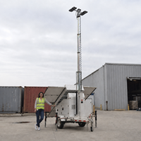 Tour d'éclairage solaire à 4 panneaux, réservoir de carburant 50L, 96000lm, contrôleur MPPT écologique, générateur pour la construction