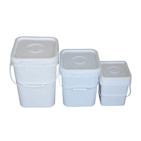 Gqs carrés avec couvercle, peinture rectangulaire en plastique, baril carrés de 18 litres, pour la peinture