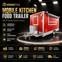 Remolque de Comida Móvil de 12 pies para Exteriores, Carrito de Hot Dogs, Food Truck con Cocina Completa, EE. UU.
