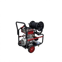 Nouvelle machine de nettoyage de canalisations à jet d'eau haute pression 7,5 kW 150 bars, nettoyeur de drainage électrique, bobine de tuyau de 30 m, débit de 30 L/MIN