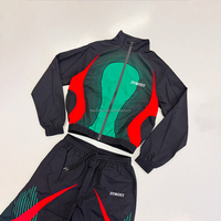 Ensemble de survêtement personnalisé : vestes et pantalons de jogging souples coupe ample, coupe-vent imperméable en nylon