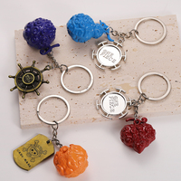 ZRM Porte-clés de luxe en alliage de zinc, motif Fruit du Diable de l'anime One Piece, Luo Surgery Aislufei, lot de deux pièces, tendance mode, best-seller
