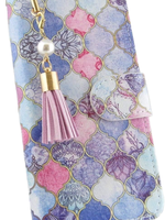 BASIO Active3 weview Étui portefeuille pour téléphone en TPU avec motif floral animal, fonction support et fonction portefeuille, couleur Blue Bird