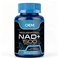 Compléments OEM Ultra Liposomal NAD+ Resvératrol, capsules amplificatrices de NAD+, zinc, sélénium, favorisent la santé cellulaire et la croissance des cheveux