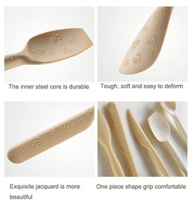 Spatules et cuillères en silicone antiadhésives personnalisées (3 pièces) pour mélanger, pétrir et préparer les plats – Ustensiles de cuisine essentiels - Product Image 2