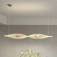 Lustre de restaurant moderne en forme d'aile d'ange dorée, forme créative de plume, lampe suspendue pour pâtisserie, hauteur réglable, luminaire suspendu