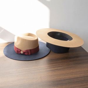 Chapeau Fedora Unisexe Tendance 2025 en Feutre 100% Laine, Bicolore, à Large Bord et Couronne Goutte d'Eau, Idéal pour Fêtes, Jazz et Scènes en Extérieur - Product Image 5