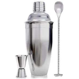 3 cái 6 cái Hot Bán Bar phụ kiện thép không gỉ Cocktail Shakers Set biểu tượng tùy chỉnh