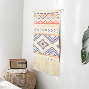 Nordische einfache hand gewebte Wandbehang Home Decoration Quaste Wandteppich