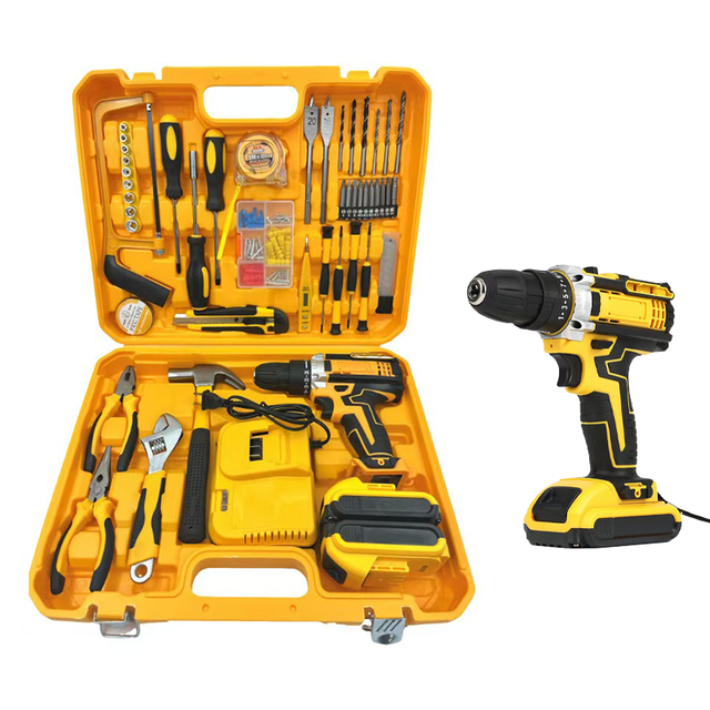 Hot Selling Industrial Grade OEM Cordless Drill Set Durable Li-ion Electric Portable Tools Impact Drill Battery Power Wholesale