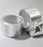 Ruban adhésif en aluminium acrylique pour l'étanchéité argentée, les réparations, les barrières anti-humidité, les conduits d'air, les panneaux isolants en mousse et les métaux