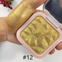 Palette de surligneur pressée portable de haute qualité rose sans logo pour le type de poudre de maquillage de visage
