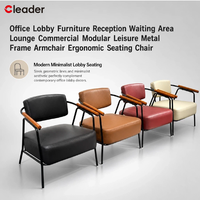 Fauteuil ergonomique modulaire en métal pour hall d'accueil, mobilier de réception, salle d'attente, espace commercial et de détente