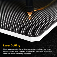Plaque diffuseur de lumière en PMMA acrylique transparente de qualité optique, personnalisée avec points laser (LGP)