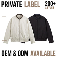 Chaqueta Bomber para Hombre, Cuello Alto, Cierre Completo, Puños Acanalados, Color Sólido, Transpirable, Estilo Vintage, Casual, Tallas Grandes, Extra Grande, 6XL