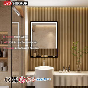 Espejo de <span class=keywords><strong>baño</strong></span> negro LED cuadrado <span class=keywords><strong>con</strong></span> estantes <span class=keywords><strong>para</strong></span> hotel, <span class=keywords><strong>con</strong></span> iluminación frontal continua regulable, 3 colores <span class=keywords><strong>y</strong></span> fabricantes de <span class=keywords><strong>luz</strong></span>, personalizado - Product Image 1