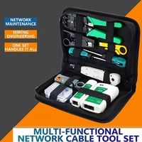 Kit de Herramientas de Redes, Juego de Pelacables Ethernet, Probador de Cables LAN, Reparación RJ45, Alicates de Crimpado Manual 110, Comunicación por Computadora