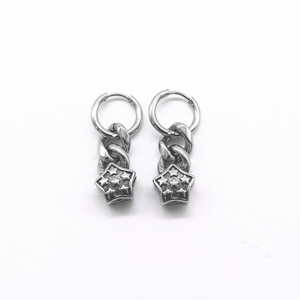 yunnique Hoop <b>Earrings</b> Star Shape Titanium Steel Geometric Design Fashion <b>Cuff</b> <b>Earrings</b> - Product Image 1