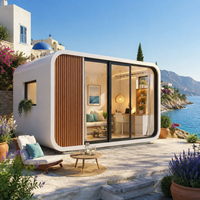 Casa Prefabricada Económica Tipo Cabaña Apple, Casa Cápsula Modular Prefabricada, Vivienda Portátil de Montaje Rápido, Hotel Móvil Ecológico Pequeño