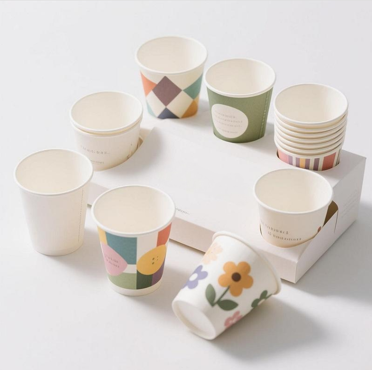 High Quality Custom Packaging Paper Coffee Cups with Single Wall Paper Cup Take Away Paper Cup for Hot Drinks