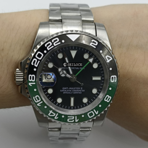 Montre mécanique 40 mm, cristal saphir, acier inoxydable, mouvement NH34, lumineuse, calendrier, position à 9 heures - Product Image 5