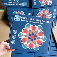 Puzzle créatif Beiyang de 180 pièces pour l'éducation précoce des enfants, formes géométriques mongoles, jouet éducatif