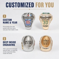 Bague de champion personnalisée en alliage de zinc gravée – Collection souvenirs événementiels, cadeaux de championnat