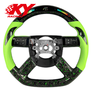 Volant de course personnalisé en fibre de carbone avec LED RPM pour Chrysler 300C 300 SRT SRT8 2004-2010, Dodge Challenger RT Charger SXT - Product Image 1