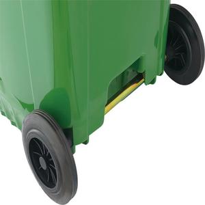 Outdoor 240L Rectangular Plastic Waste <b>Bin</b> With Lid And <b>Wheels</b> For Garden Trash Storage - Product Image 5