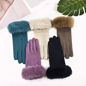 Fabricant de gants, vente en gros, gants en cachemire multicolores pour femmes, mode hiver, gants en velours chauds avec écran tactile - Product Image 6