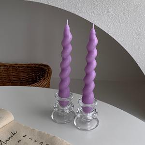 Lot de 2 bougeoirs en cire de soja spirale française, écologiques, pour aromathérapie, décoration de mariage, Saint-Valentin - Product Image 5