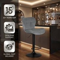 Chaise de comptoir pivotante personnalisable, siège en cuir, base en métal, hauteur réglable, pour studio de maquillage, académie de beauté professionnelle